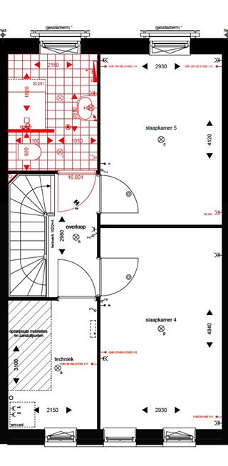 Extra badkamer op tweede verdieping