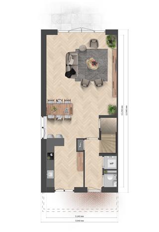 Optionele optie uitbouw begane grond